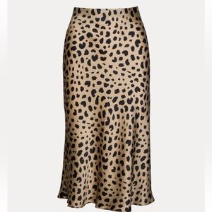 Silk Cheetah Skirt